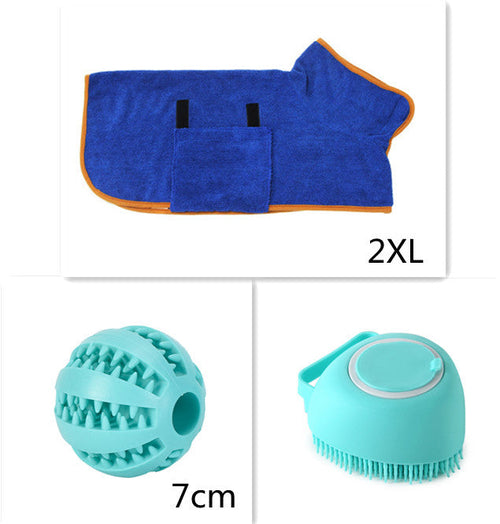 Silicone Dog Bath Massage Gloves Brush Pet Cat Bathroom Cleaning Tool