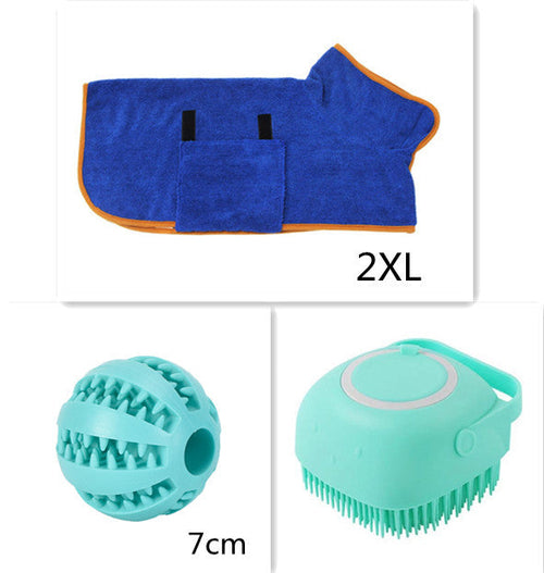 Silicone Dog Bath Massage Gloves Brush Pet Cat Bathroom Cleaning Tool
